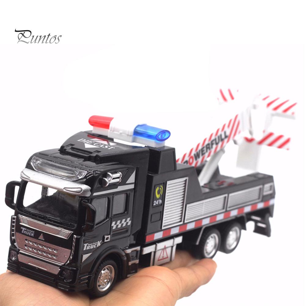 Puntos Kids Toy Realistic Alloy Police Rescue Transport Vehicle Pull back Car Eucation