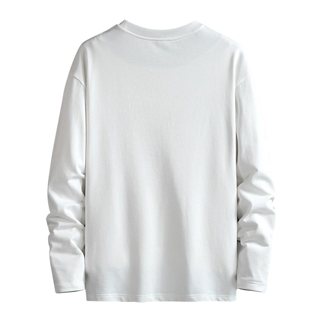 Moda masculina suéter gola redonda botão masculino solto rua pulôver manga comprida casaco