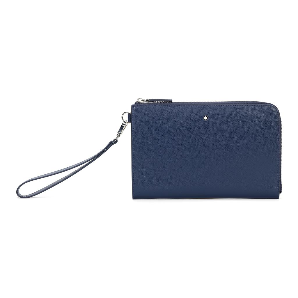 Montblanc Meisterstück Leather Clutch Small Men Clutch Blue 126059