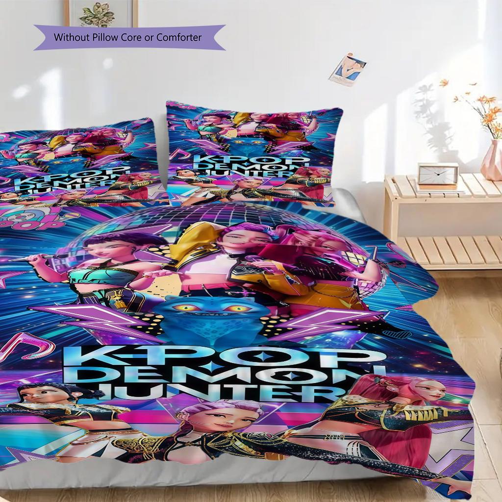 Fantasy Beast Alien Eyes Three-piece Set(1 * Duvet Cover + 2 * Pillowcase, Without core)Duvet Cover and Pillowcase Soft and Comfortable