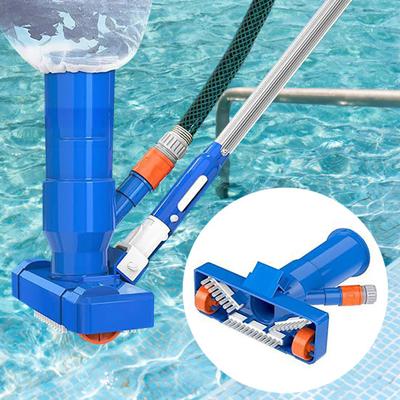Swimming Pool Spa Jet Vacuum Cleaner with Brush EU/US Plug Lengthened Pole Remove Leaf Insects Inflatable Pool Hot Tub Pond Lake And Fountain