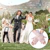 Breathable Half Finger Bridal Gloves with Lace Flower Pattern Wedding Ceremony Formal Occasion Handwear for Bride