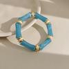Bracciale Curvo Stile Bambù Gradiente Cinese: Design di anello a mano colorato, unico e retrò.