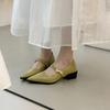 Black Pointed Thick Heel Single Shoes Women's 2025 Spring New French Temperament Late Evening Wind Retro Mary Jane Small Leather Shoes