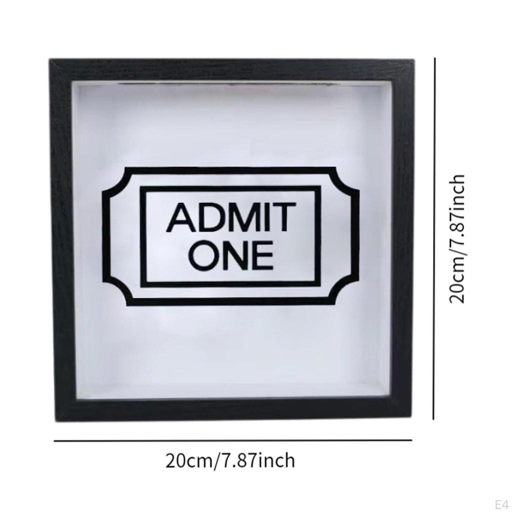 Adventure Archive Box Memory with Slot Practical Ticket Collection Holder Shadow for