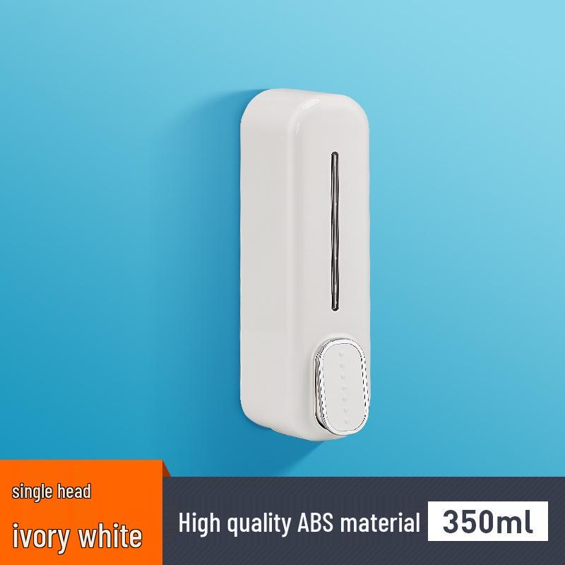 Wall-Mounted Dual-Head Dispenser for Shampoo, Shower Gel, and Hand Sanitizer