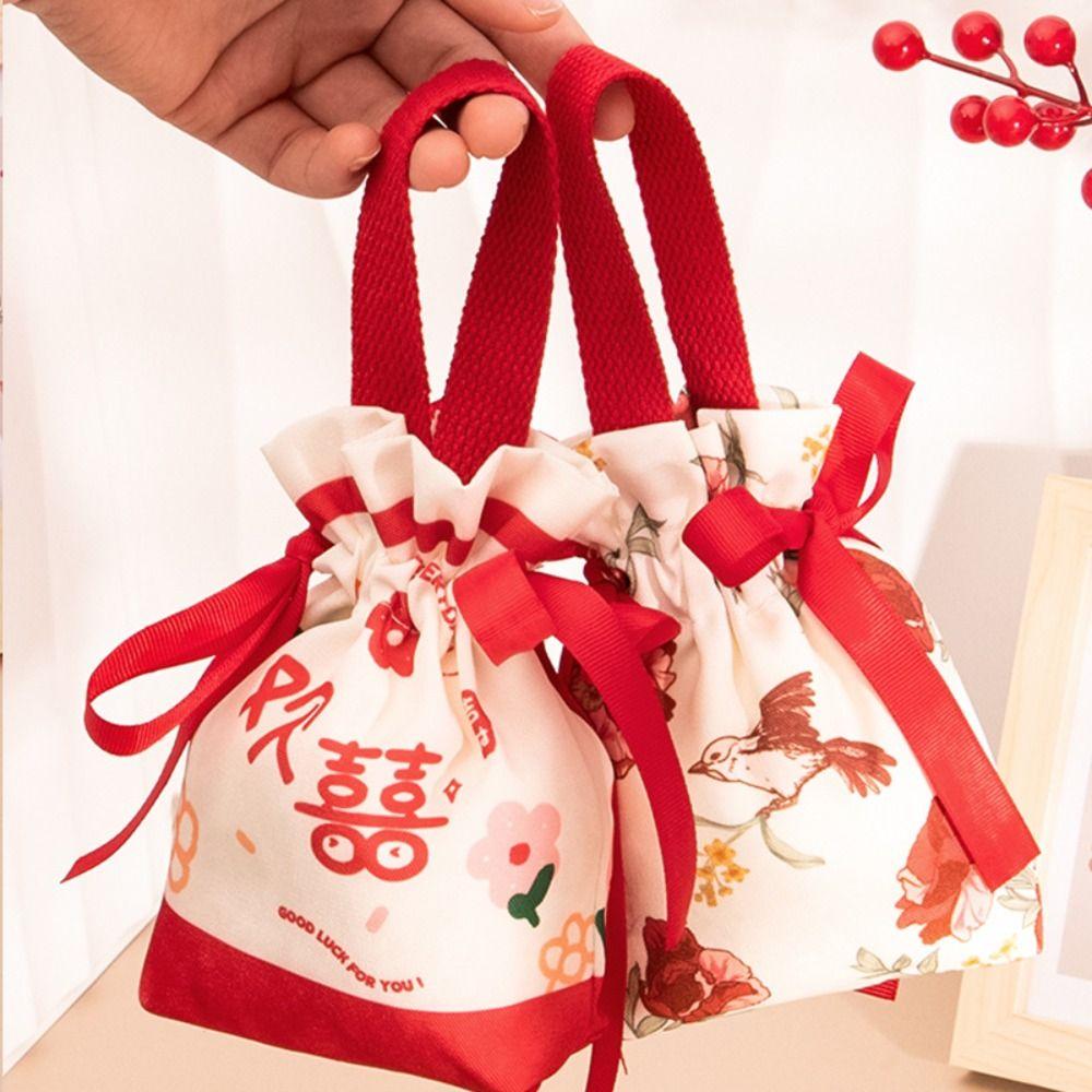 Portable Handheld Candy Bags Drawstring Candy Storage Bags Coin Purse New Candy Box