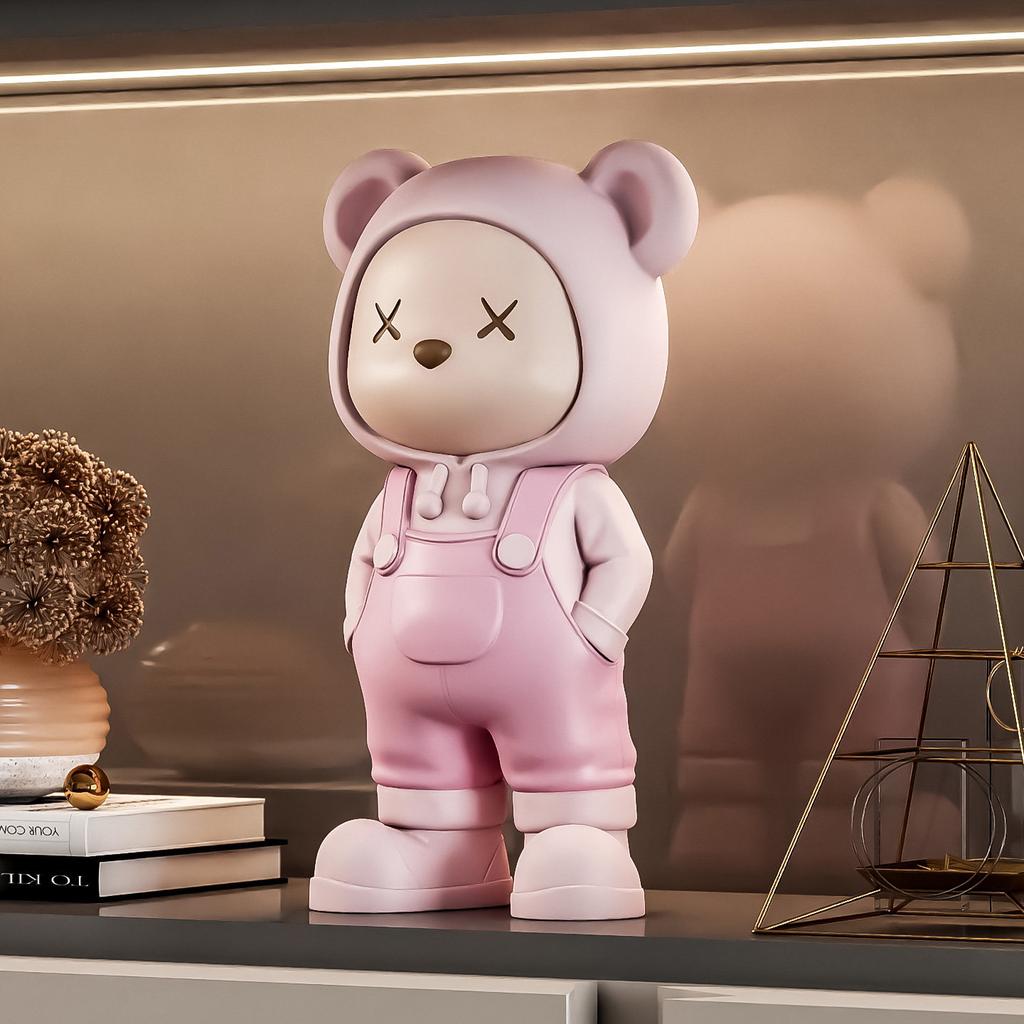 Creative Bear Figurine for Living Room TV Cabinet Entryway Desktop Home Decor Small Office Craft