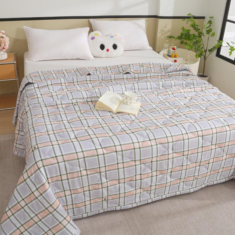 Summer Thin Ultrasonic Quilted Quilt Comforter Soft Air-Conditioned Four Season Machine Washable Single Double Blanket GIFT