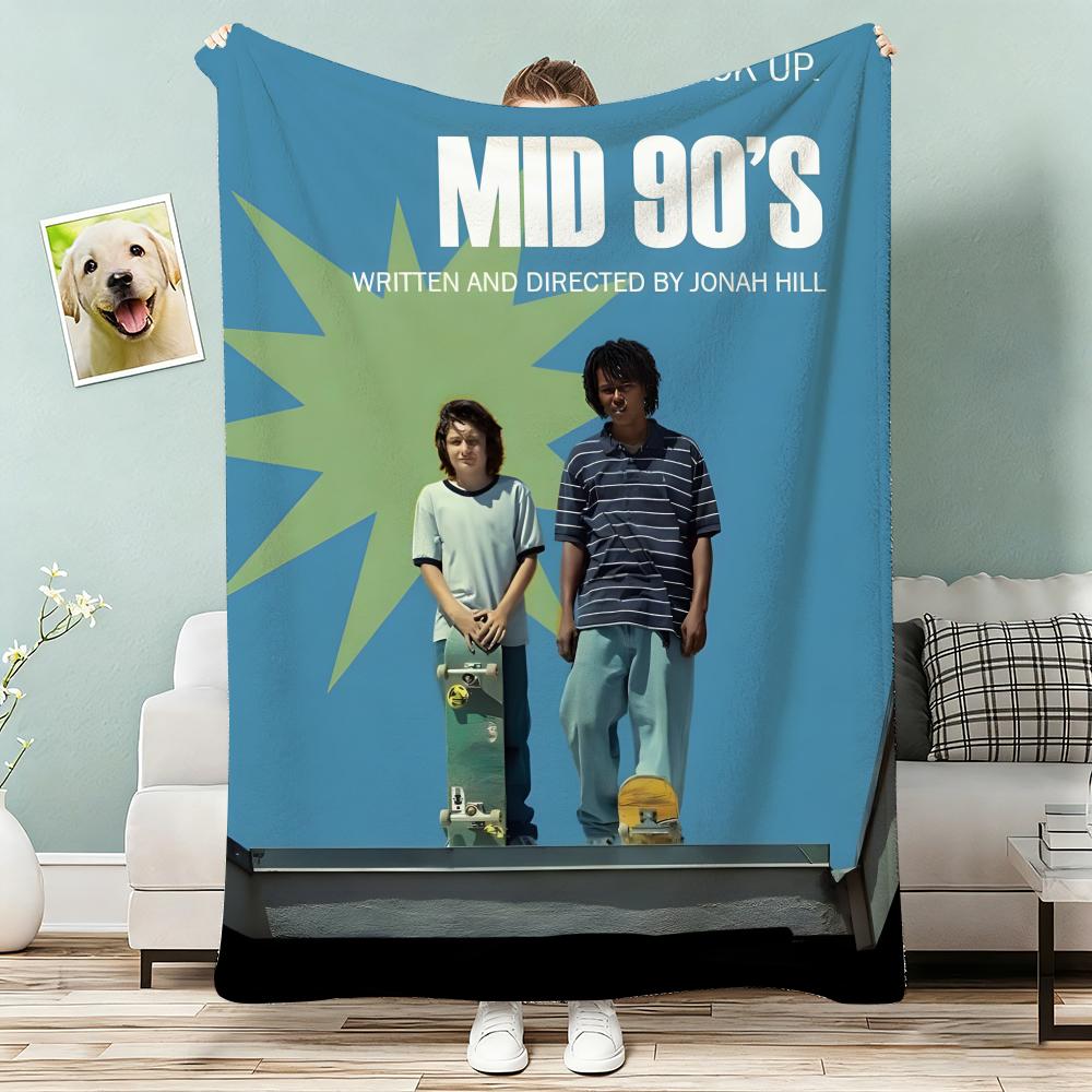 M-Mid90s TV Movie Throw Lightweight 240g Flannel Blanket Soft Skin-friendly for Summer Cooling 75x90cm