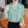 French Chic Long Sleeved Shirt Spring Autumn Women's New Fashion Solid Color Temperament Top