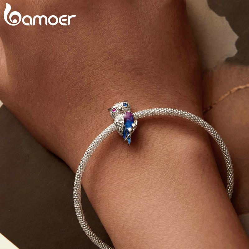 BAMOER 925 Sterling Silver Magic Butterfly Charms Sun and Moon Beads Fit Women Original Bracelets DIY Jewelry