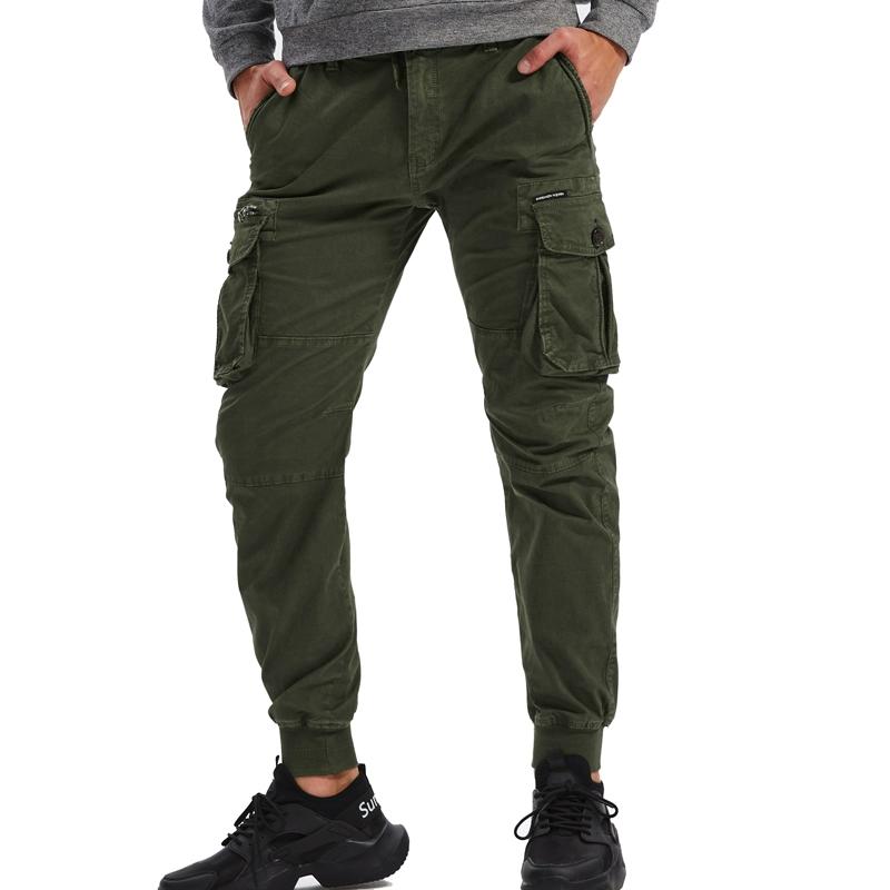 2025 Herbst Herren Cargohose Herren Baumwolle Sweatpants Mode Herren Jogger Sport Lange Hose Mann Baggy Taschen Hose