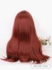 Orange Long Straight Split Synthetic Wig