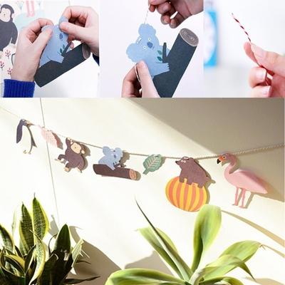 Neu 1 set Tiere Hängen Dekor Party Flagge Für Jungen Mädchen Hochzeit Farbige