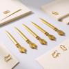 5PCS Vintage Letter Opener Zinc Alloy Metal Envelope Mail Opening Tool for Home School   Use Golden