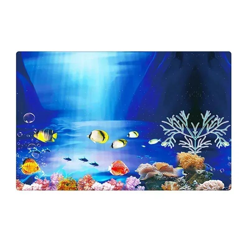 Decor Fundal Acvariu cu Plantă Oceanică 3D Aquascape Autocolant Poster Acvariu Pictură Aquascape Accesorii acvariu