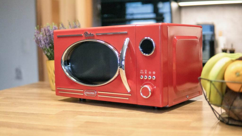 Mikrowellenherd Grill Mikrowelle Retro 1150W 20L Rot Mikrowelle