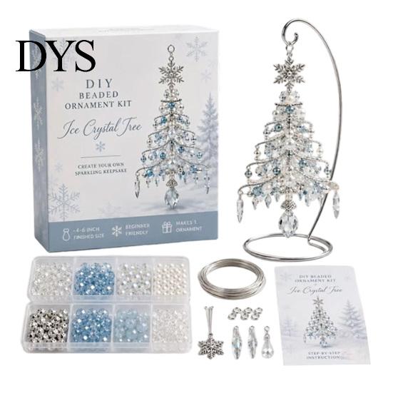 Juegos de Decoraciones Colgantes Navideñas Kit de Adorno de Cuentas para Árbol de Navidad DIY, Juego de Manualidades con Cuentas 3D, Regalos de Manualidades para Aficionados Hecho Fácil para Principiantes con