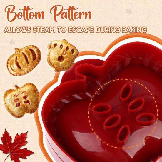 12Pcs Mini Hand Pie Molds with Dough Presser Thickened Plastic Cookie Mold for Holiday Baking Apples Pumpkin Acorn Shaped Acorn Pastry Cutters