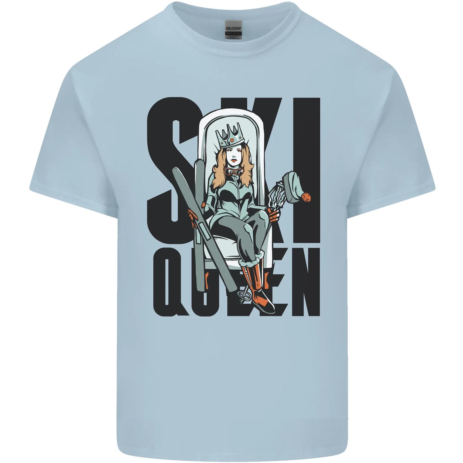 Ski Queen Funny Skiing Kids T-Shirt Childrens S