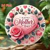 Vintage Metal Round Floral Wall Art Sign for Home Decor Birthday Gift