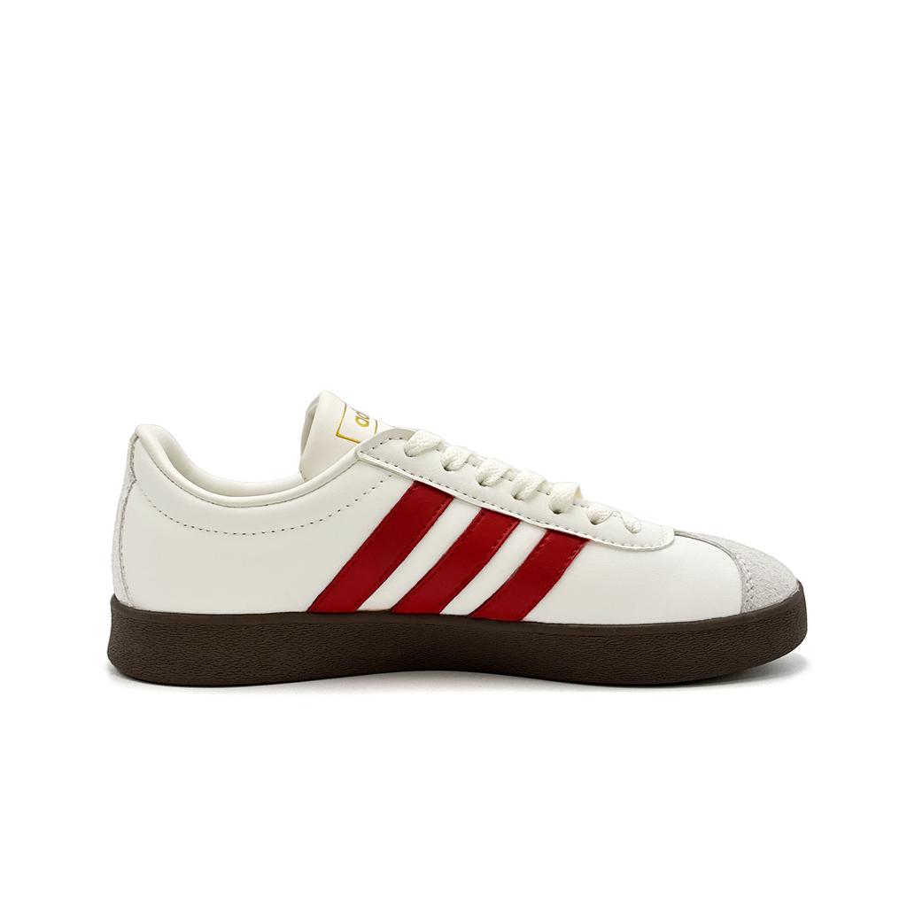 Adidas VL COURT 2.0 Flame Frost Abrasion Resistant Low top Skateboard Shoes Unisex White JI0497(Team471-0.2)