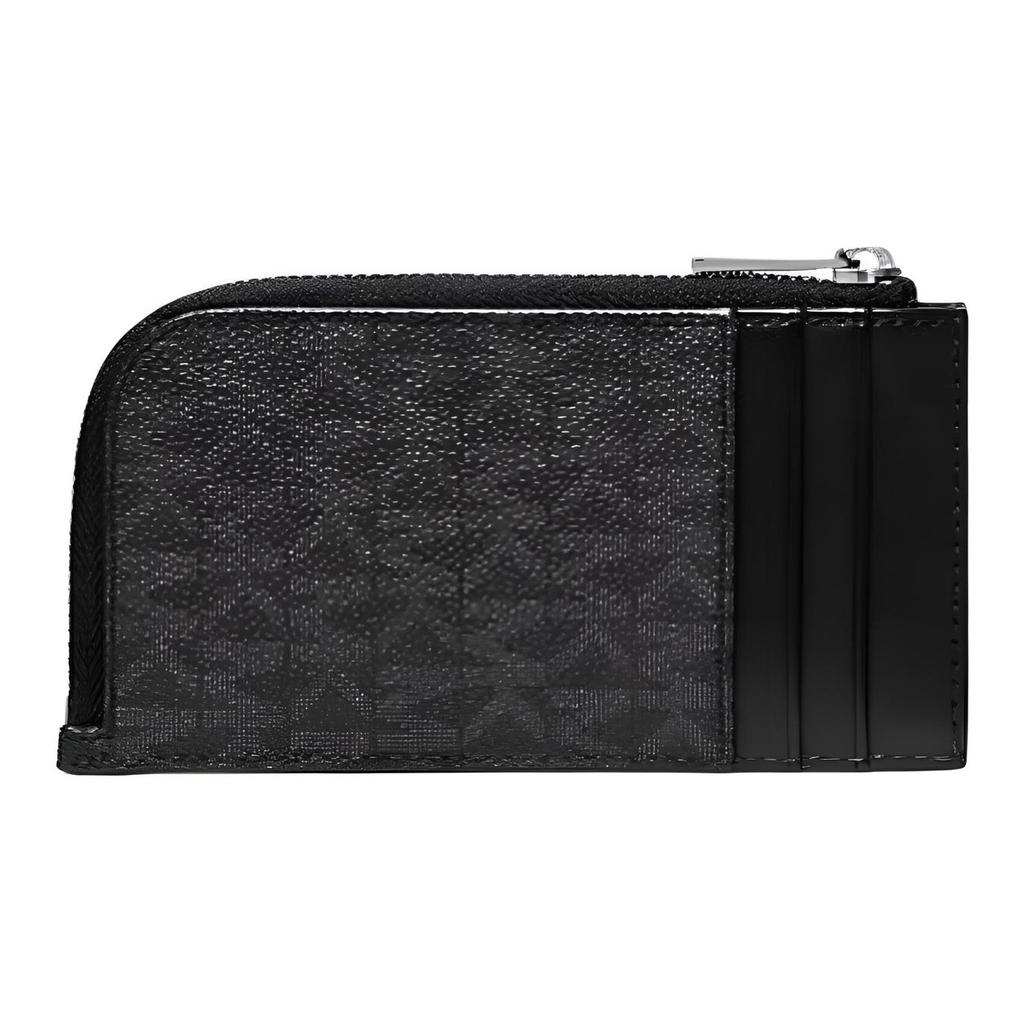 Michael Kors Classic Monogram Coated Canvas Wallet Card Holder Men wallet Black 36S0LGFE6B-BLACK