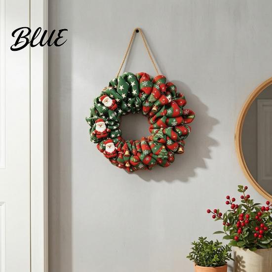 Santa Claus Wall Art Christmas Wooden Hanging Pendant Festive Ornaments with Hemp Rope for Tree Rustic Farmhouse Window Fireplace Decoration,