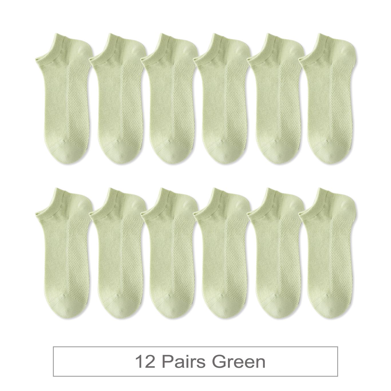 

12 пар новых женских хлопковых носков короткие тонкие сетчатые дышащие носки короткие с низкой посадкой разноцветные летние носки для девочек EUR 37-42