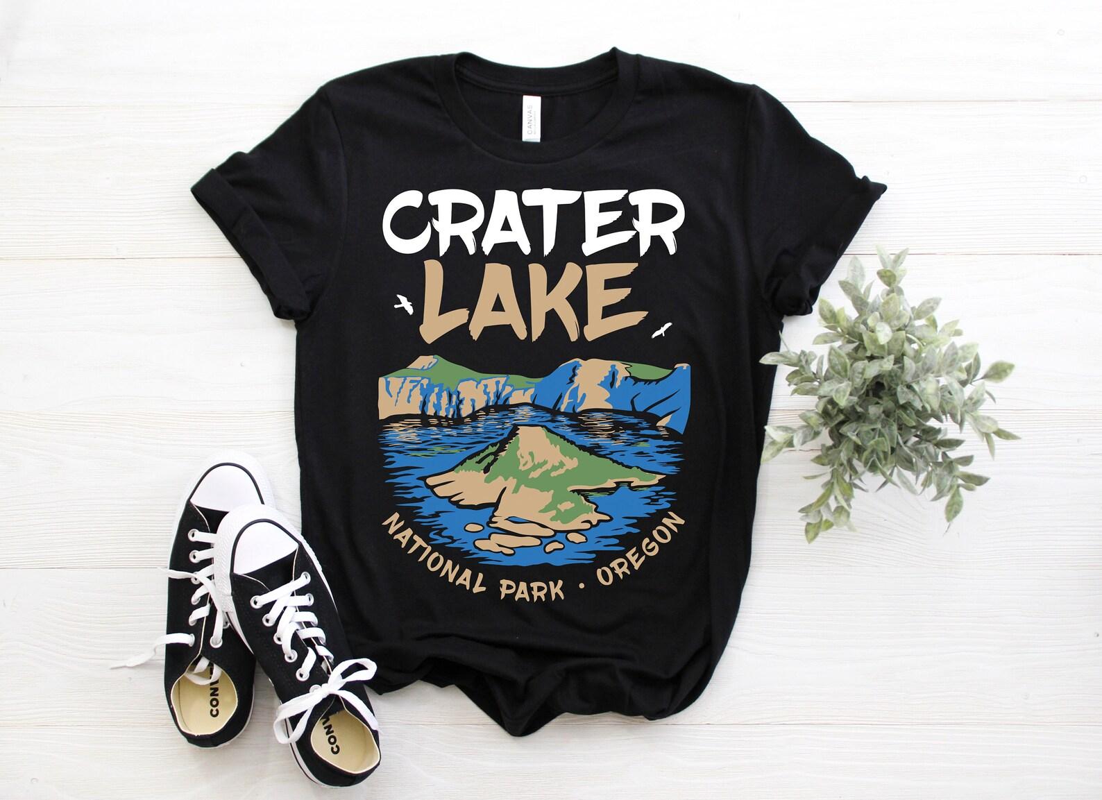 Crater Lake National Park US Oregon Vintage T-Shirt, USA Parks Lover Gifts, Adventure Outdoors, Camping Hiking, U.S Backcountry Travel, 120