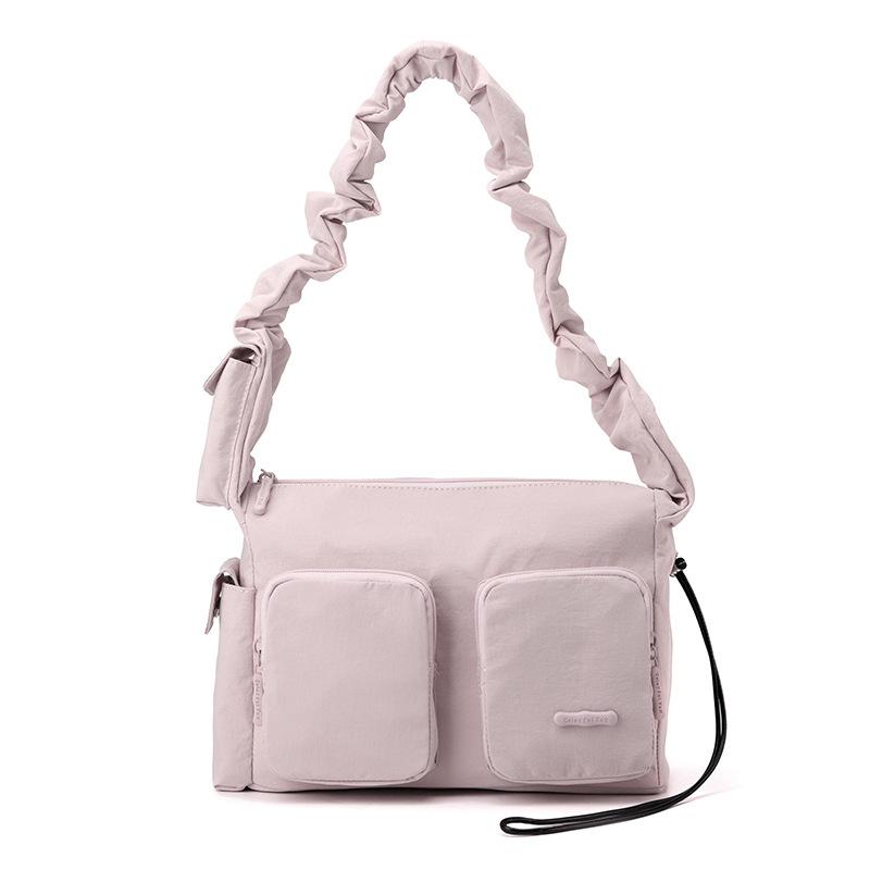 Neuer Design-Sinn einfache Damen-Tasche plissiert lässig vielseitig Nische Schulter Achseltasche