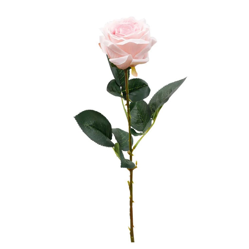 Umělá růže s živě zeleným listem, vysoce simulovaná, odolná proti deformaci, nevybledne, realistická růže pro svatební oslavu, domácí dekoraci