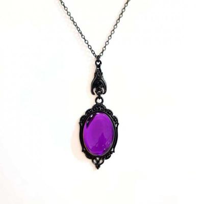 Red Gothic Vampire Bat Necklace - Bloody Witch Jewelry