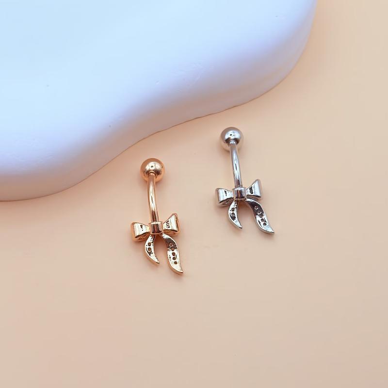 Bow Belly Button Ring Navel Piercing Sexy Belly Rings Body Piercing Navel Rings Body Jewelry For Women Girls