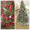 63mm Christmas Ribbon Wired Classic Plaid Thicker DIY Anti Fade Gift Packing Imitation Flax Large Bowknot Making Xmas Tree Ribbon