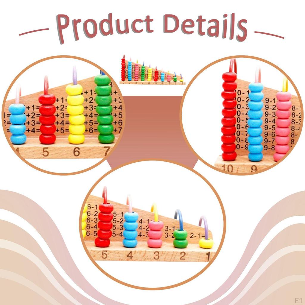 Wooden Abacus Math Counting Toy Educational Games Classic Developmental Early Learning Wood