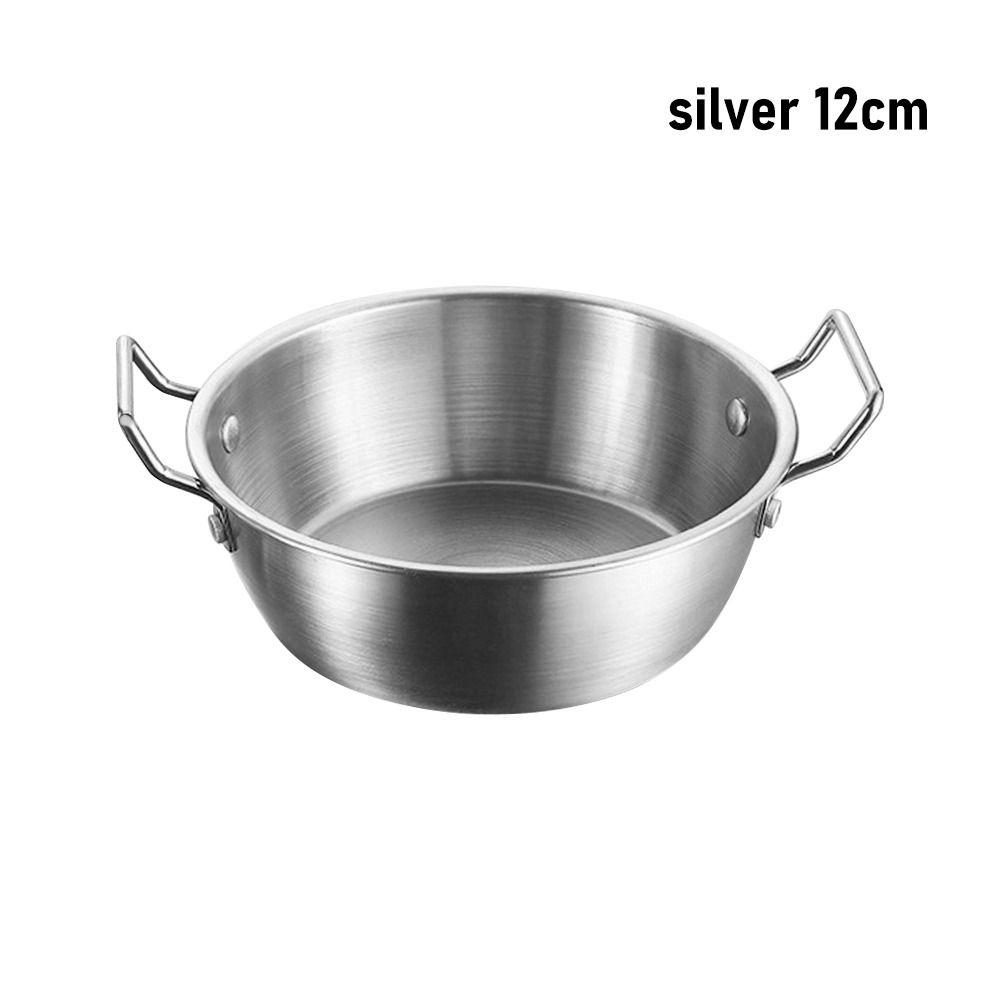 1Pcs Kitchen Tableware Stainless Steel Bowl with Handle Sauce Seasoning Dish Durable Rice Bowls