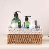 Woven Storage Basket Rural Fabric Weaving Handmade Desktop Storage Basket for Organizing Shelves Bedroom Bathroom