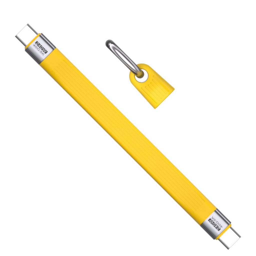 Type C to Type C Ribbon Cable 240W Quick Charging 40Gbps Data Transfer 8K Resolution Output Extension Cable for Phone