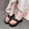 Set of toe slippers women's fashion open-toe sandals outer wear fashion 2025 summer new casual one-word thick-bottomed cool slippers
