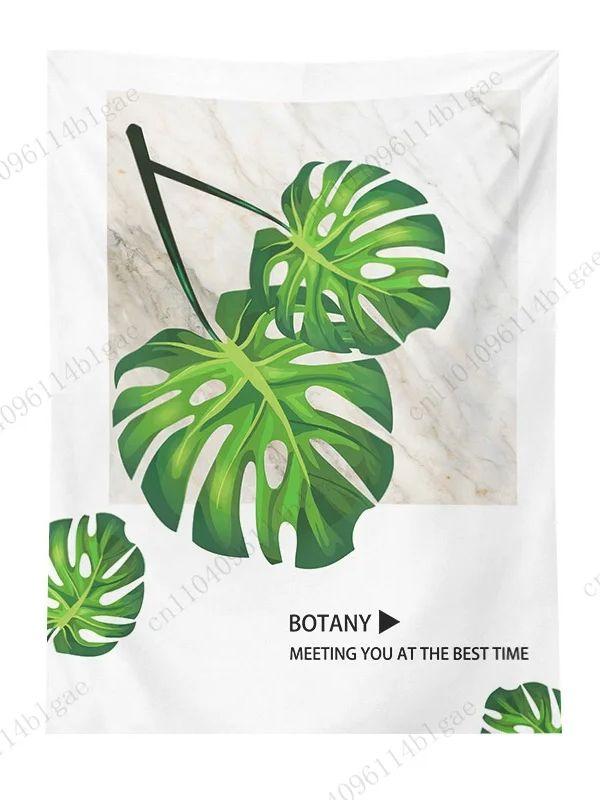 

Refreshing Monstera Leaves Wall Tapestry Botanical Home Decoration Nature inspired Living Room Decor Item Serene Wall Decor 74x94cm(29x37in)