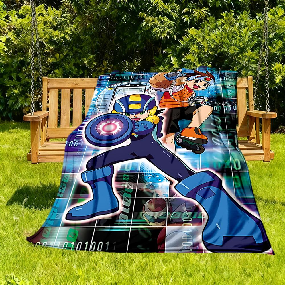

1pc Rockman X All-Season Comfort, Outdoor Flannel Blanket - Soft, Warm & Cozy for Naps, Camping & Travel 010 130x150cm
