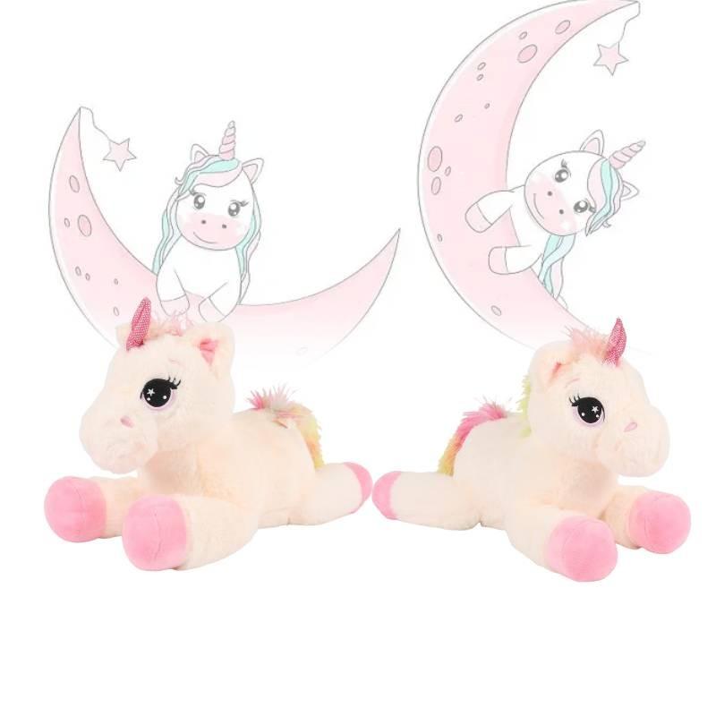 Rainbow Fur Unicorn Toys Cute Cartoon Girls Children Festivals Soothed Doll Gift