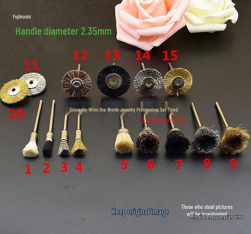 

Copper & Steel Wire Brush for Rust Removal, Woodworking, Carving & Polishing 0 - Bristle Pen Brush
