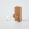 Solid Wood Punch-Free Entrance Behind The Door On The Wall Sticky Hook Clothes Hook Black Walnut