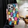 Cartoon Cute Cats Theme Soft Phone Case for iPhone 15 16 17 Pro Max 17Air 16E 14 Plus 13 12 Mini Shockproof Cover Back Shell