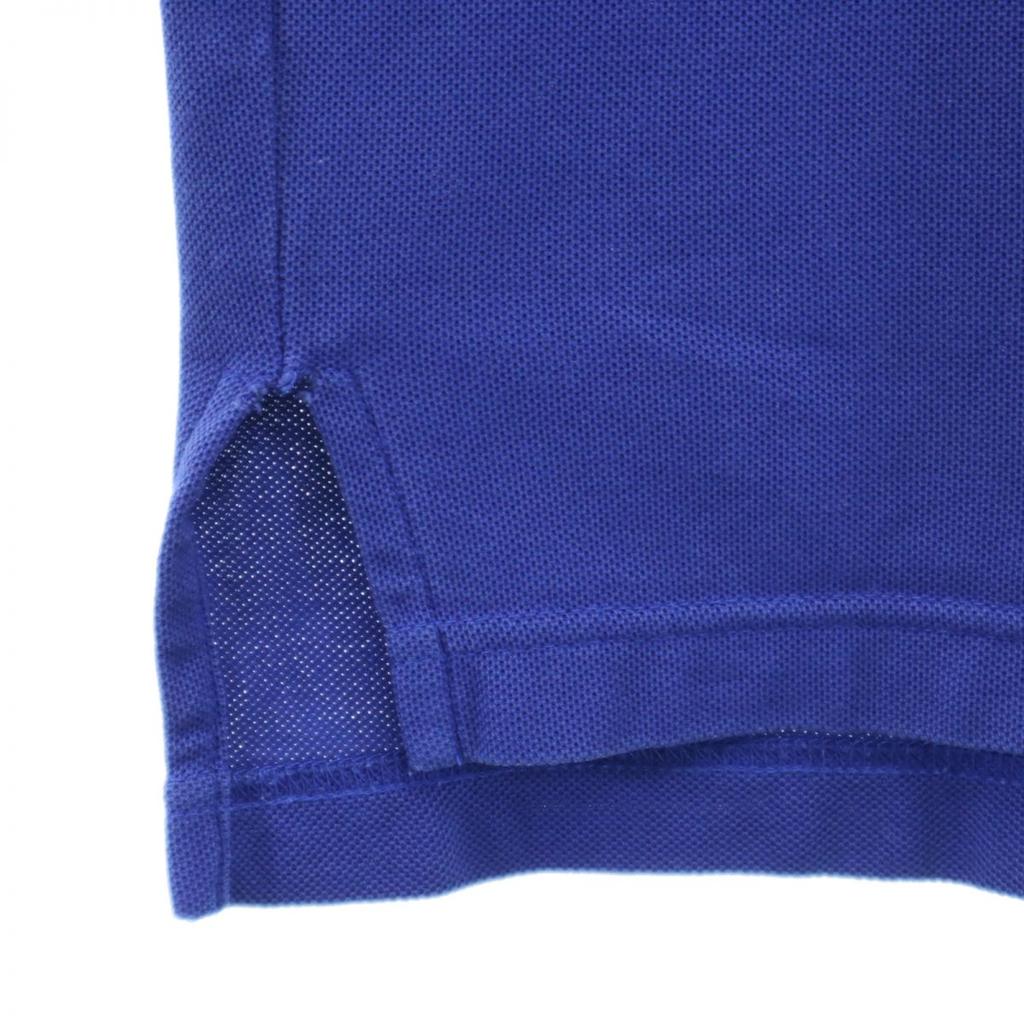 Yves Saint Laurent 90s Old Short Sleeve Polo Shirt M Blue Kanoko Fabric Women Used