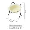 Ceramic Pet Bowl with UFO Iron Stand