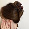 New French Resin Dog Hair Claws for Women Cute High Ponytail Back of Head Hairpin High-End High Volume of Hair Accessories Gift